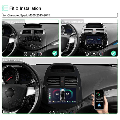 2+32GB Apple CarPlay Android 13 Car Stereo Radio for Chevy Spark 2013-2015 GPS WIFI BT DSP USB