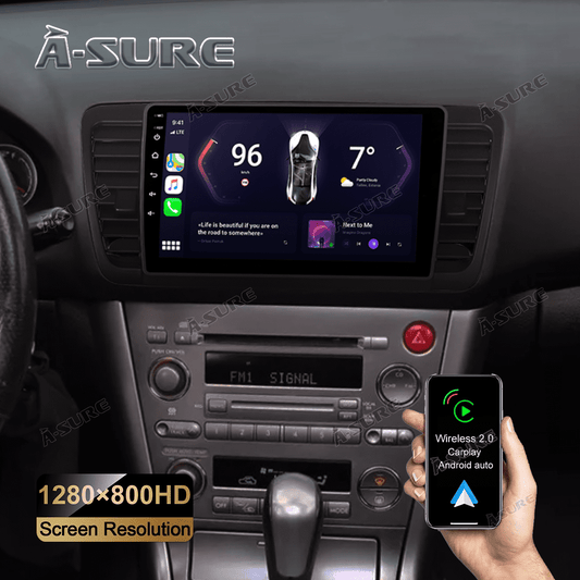 Junhua 9'' Android 12 Car Stereo with CarPlay for Subaru Outback Legacy 2003-2009, 2+32G