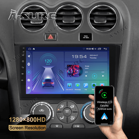 Wireless CarPlay 2+32GB Android 13 Car Stereo Radio for Nissan Altima IV 2007-2012 Bluetooth WiFi GPS Navi DSP USB SWC