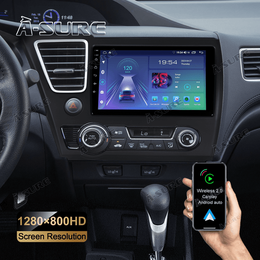 9" Wireless CarPlay Android 13 Car Stereo Radio for Honda Civic IX 2013-2015 GPS WiFi Bluetooth USB SWC DSP Honda Android host