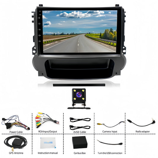 Guwzn Car Stereo Radio for Chevrolet Malibu 2011-2015 9" Touchscreen 2+32G Vehicle GPS Navigation Wireless CarPlay Android Auto