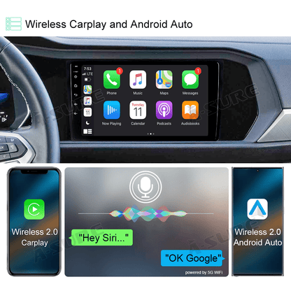 9" Android 13 Car Radio Stereo for VW Atlas Teramont Arteon Touran Tiguan Jetta Passat Wireless CarPlay GPS WiFi Bluetooth DSP SWC 2+32GB