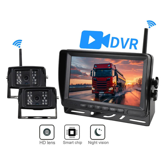 1280x720 High Definition AHD Wireless 7-inch Truck DVR Monitor Night Vision Reverse Backup Recorder Wifi Camera For truck