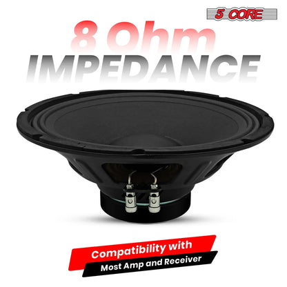 5 Core 12 Inch DJ Subwoofer Speaker 200W Peak 8Ohm Audio Replacement Sub woofer SP 12120