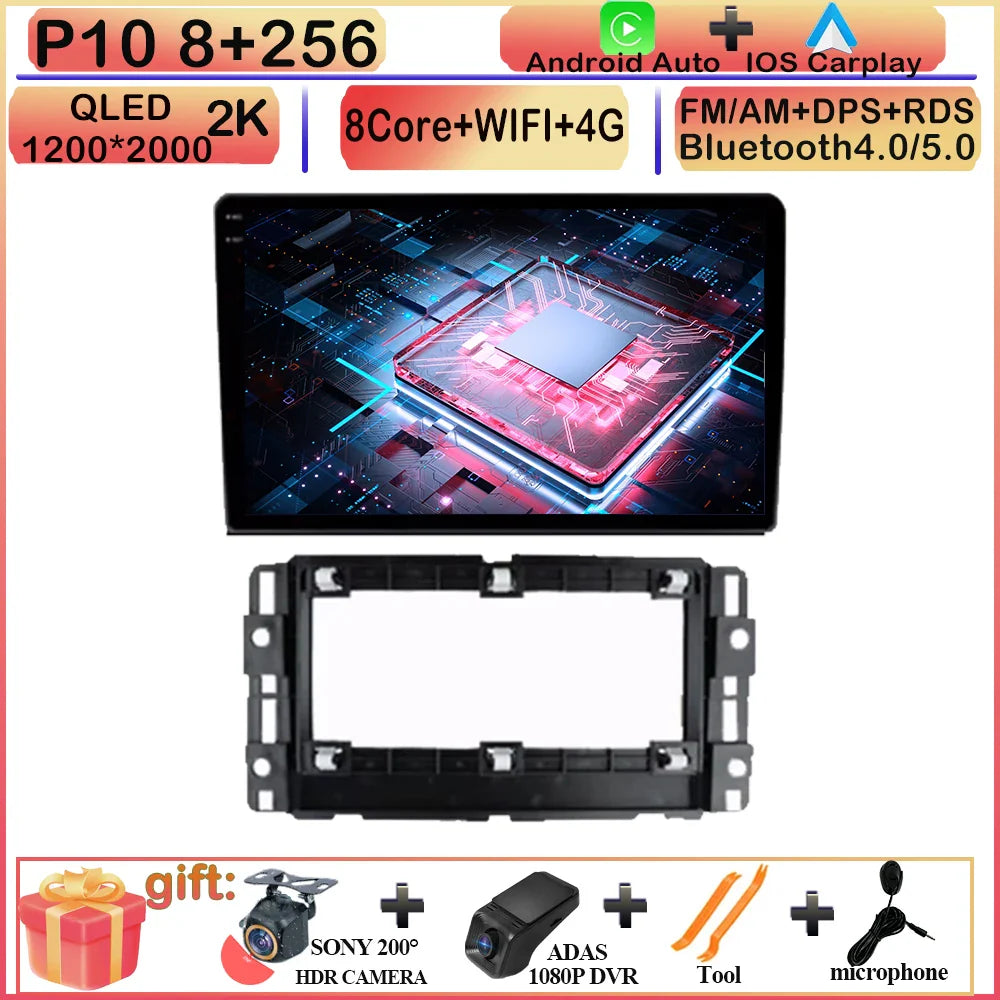 CARPLAY Android Screen For Chevrolet Avalanche Impala Tahoe Traverse 2007-2016 Car Automotive Multimedia Navigation DVD 7862 CPU
