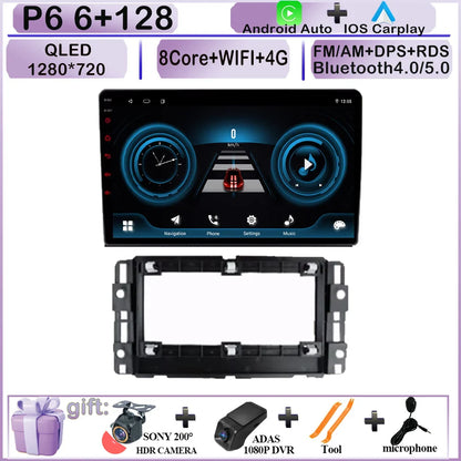 CARPLAY Android Screen For Chevrolet Avalanche Impala Tahoe Traverse 2007-2016 Car Automotive Multimedia Navigation DVD 7862 CPU