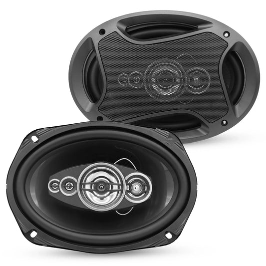 5 Core 6x9 Car Speaker 800W 4Ohm 2 Way Coaxial Speaker w Super Tweeter Universal Fit for Vehicle CS 69 2W
