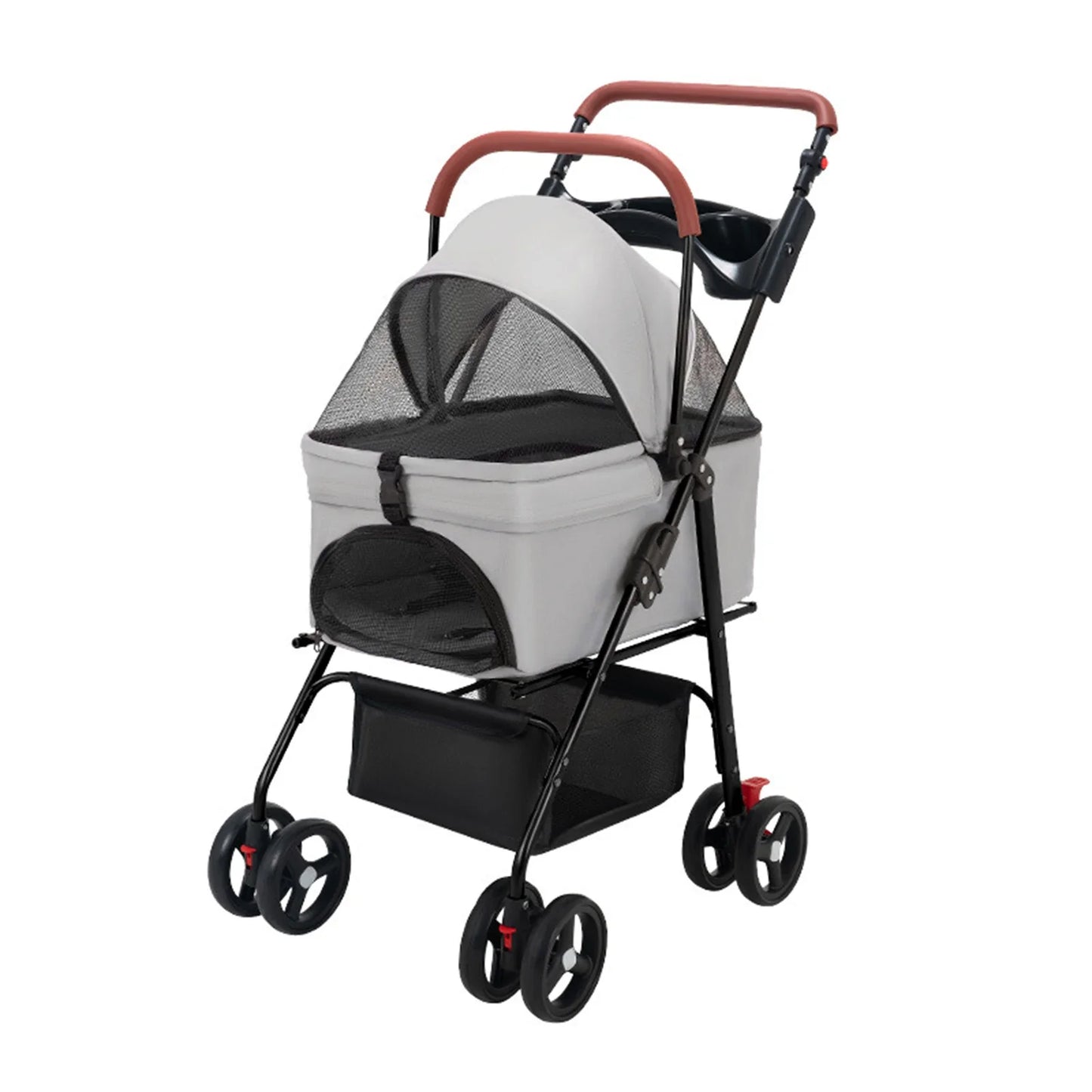 Pet Stroller, Folding Dog Stroller, Pet Folding Stroller, 4 Wheels Dog/Cat Puppy Stroller, Travel Carrier for Small Medium Pet