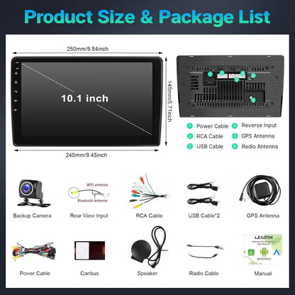 New 10.1 Inch Wireless Car Stereo for Chevy Chevrolet GMC Buick HD Touchscreen Car Video Player with Rear Camera GPS WIFI 2G+32G