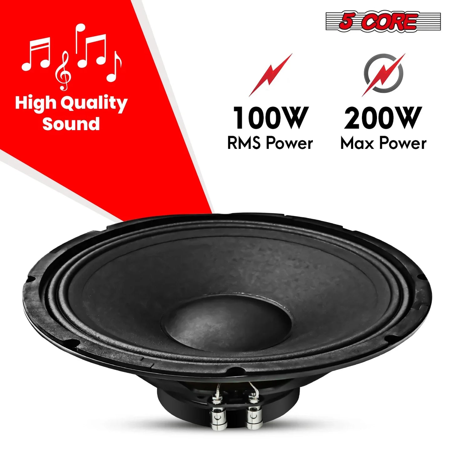 5 Core 12 Inch DJ Subwoofer Speaker 200W Peak 8Ohm Audio Replacement Sub woofer SP 12120