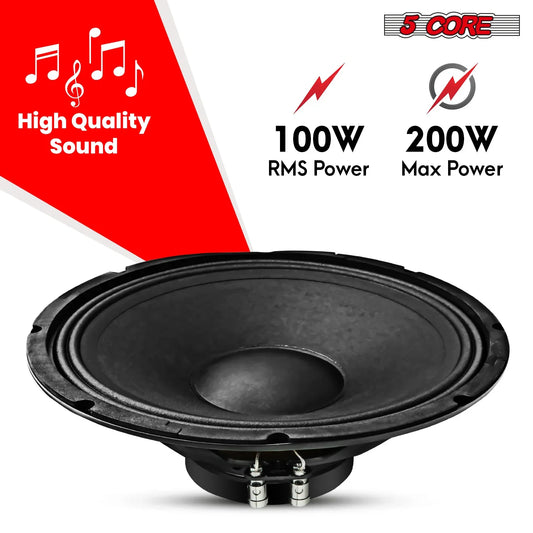 5 Core 12 Inch DJ Subwoofer Speaker 200W Peak 8Ohm Audio Replacement Sub woofer SP 12120