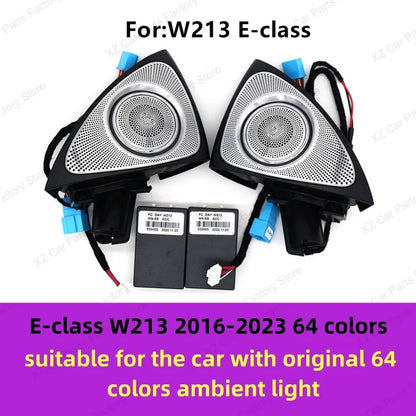 For Mercedes-benz E-class W213 2016-2023 64 Colors 4D Rotating Tweeter Speaker Led Luminous Car Speaker Refit 3D Tweeter