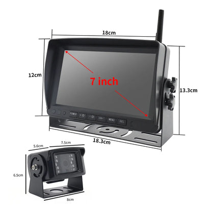 1280x720 High Definition AHD Wireless 7-inch Truck DVR Monitor Night Vision Reverse Backup Recorder Wifi Camera For truck