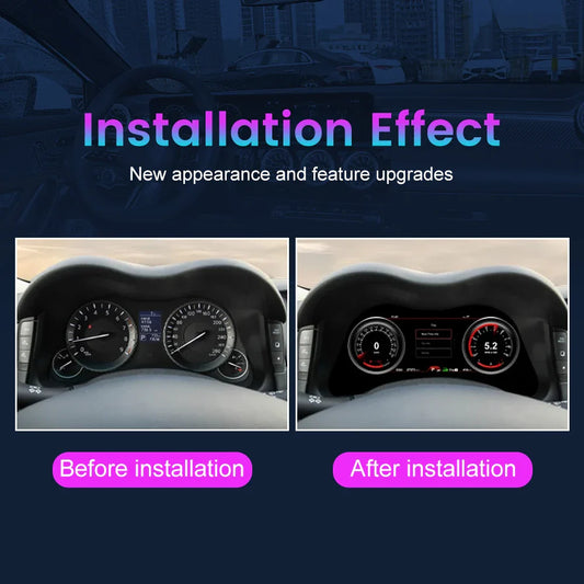 12.3" LCD Car Digital Dashboard Cluster For Infiniti Q70 2013-2019 Virtual Instrument Panel Speedometer Cockpit Meter Upgrade