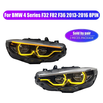 Pair of Car Styling Car Headlight Assembly For BMW 4 Series F32 F82 F36 2013-2020 Head Lamp Car Tuning Light Accessories Parts