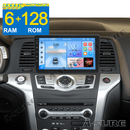 ASURE 8 Core 6+128GB Android 13 Car Radio Stereo for Nissan Murano 2009-2014 Wireless CarPlay Bluetooth WiFi 4G LTE GPS DSP
