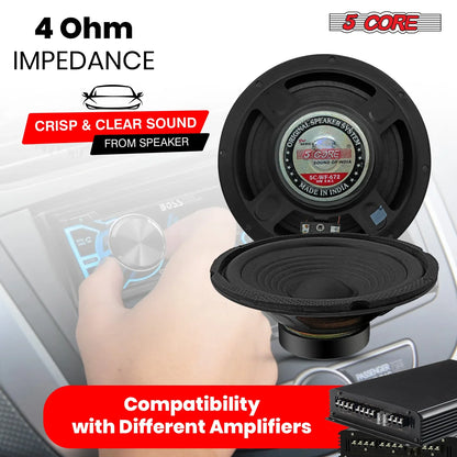 5 Core 6.5 Inch Subwoofer speaker 300Watt Car Subwoofer 4Ohm Replacement Sub Woofer WF 672 2 PCS