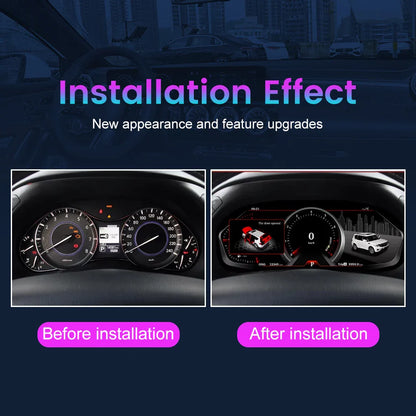 12.3" LCD Car Digital Dashboard Cluster For Infiniti QX80 Meter 2015-2019 Virtual Instrument Panel Speedometer Cockpit Upgrade