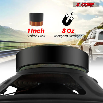 5 Core 6.5 Inch Subwoofer speaker 300Watt Car Subwoofer 4Ohm Replacement Sub Woofer WF 672 2 PCS