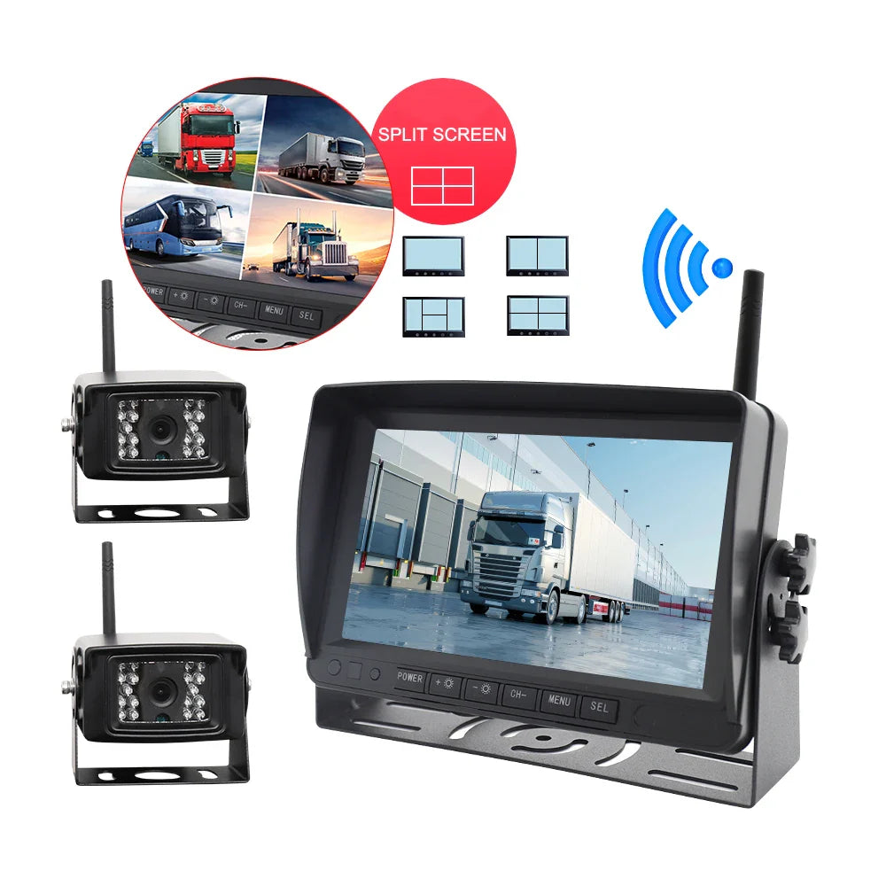 1280x720 High Definition AHD Wireless 7-inch Truck DVR Monitor Night Vision Reverse Backup Recorder Wifi Camera For truck