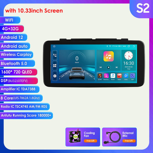 Android 12 Bluetooth Apple Carplay 4+32GB Wifi RDS Car Stereo Radio Head Unit GPS Navigation Player For Suzuki XL-7 2007-2009/ GMC Acadia 2007-2012/ Savana 2008-2013/ Sierra Yukon 2007-2014