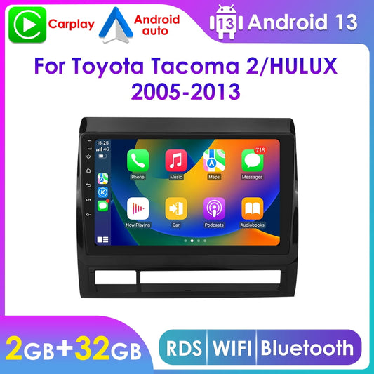 Toyota Android Head Unit   Android 13 Bluetooth Wifi Wireless Carplay Car Stereo Radio Head Unit GPS Navigation Player For Toyota Tacoma Hilux 2005 2006 2007 2008 2009 2010 2012 2013