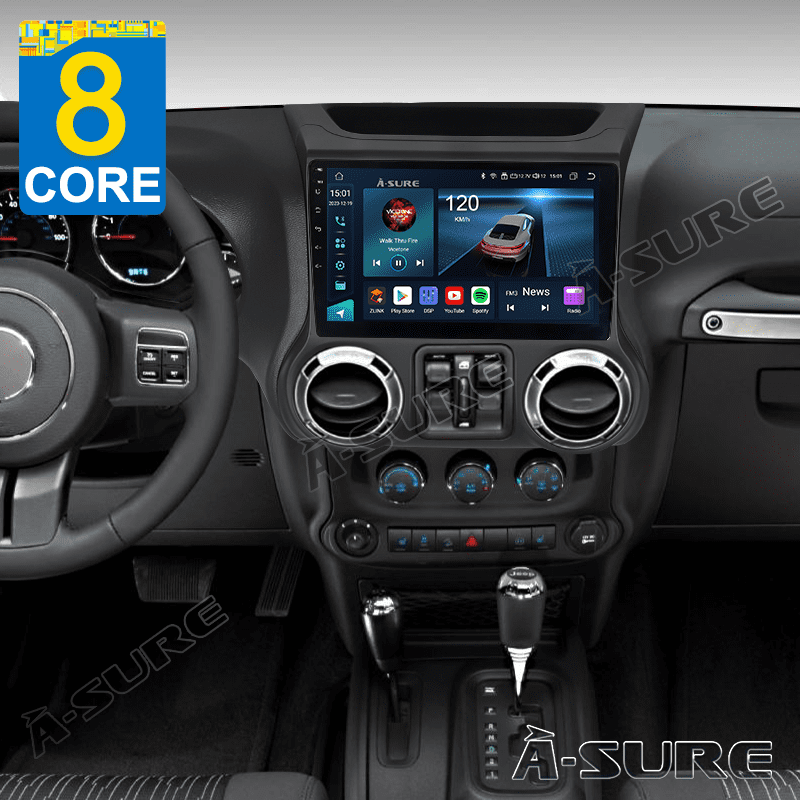 Android 13 Car Radio Stereo 4+64GB 8-Core for Jeep Wrangler JK 2011-2014 Carplay ChatGPT GPS Navi 4G WIFI