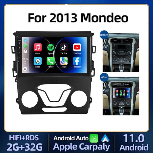 Android 13 Car Stereo Radio for Ford Fusion Mondeo 2013-2016,Wireless CarPlay Android Auto Head Unit Built-in DSP Bluetooth WiFi SWC Mirror Link Car Navigation
