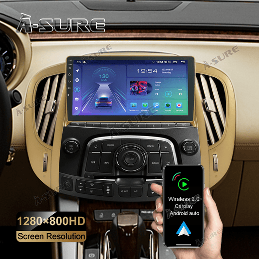 9" Android 13 Wireless CarPlay Car Radio Stereo for Buick LaCrosse Allure 2010-2013  GPS Navi WiFi Bluetooth DSP SWC 2+32GB