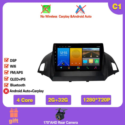 Android 14  For Ford Kuga 2 Escape 3 2012 - 2019 Car Stereo Unit Multimedia Radio Video Player GPS Wireless Carplay No 2din Ferrari   Android host