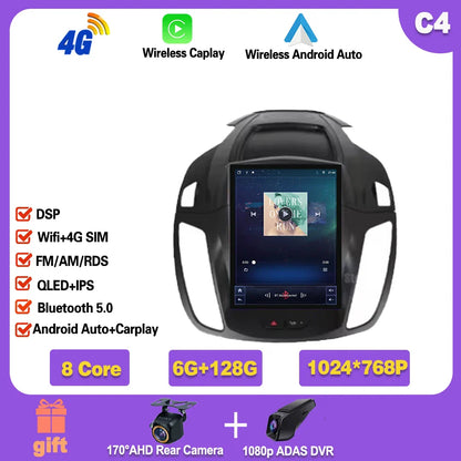 Android 14 For Ford Kuga 3 Escape 3 2012-2019 9.7 inch Car Radio Multimedia Video Player Stereo Navigation GPS WIFI Carplay Ferrari   Android host