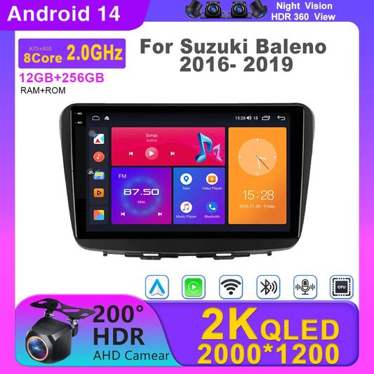 Android 14 For Suzuki Baleno 2016- 2019 GPS WIFI Screen Support Raer Camera Carplay Car Multimedia Radio Video Player Head Unit Ferrari   Android host