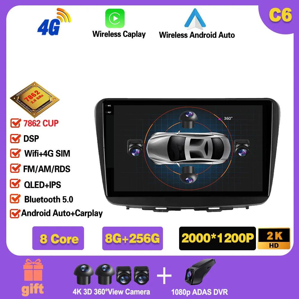 Android 14 For Suzuki Baleno 2016- 2019 GPS WIFI Screen Support Raer Camera Carplay Car Multimedia Radio Video Player Head Unit Ferrari   Android host
