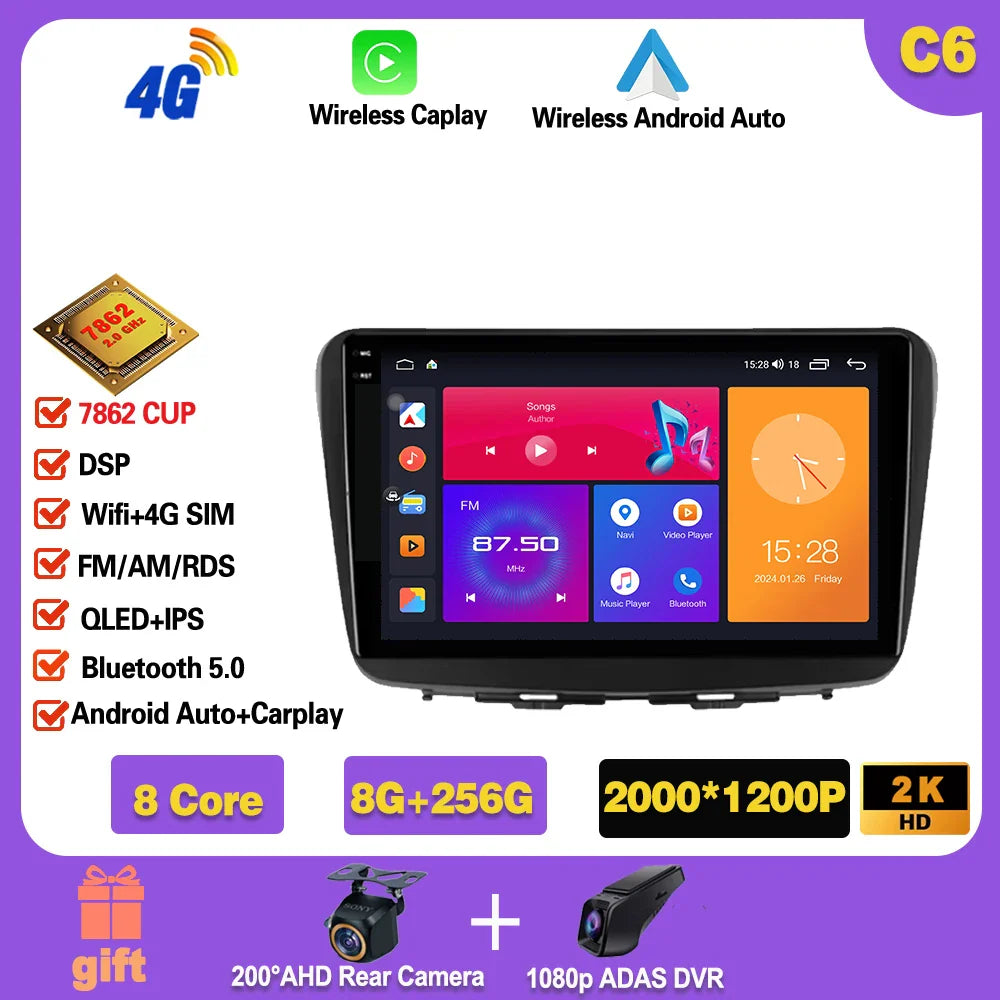 Android 14 For Suzuki Baleno 2016- 2019 GPS WIFI Screen Support Raer Camera Carplay Car Multimedia Radio Video Player Head Unit Ferrari   Android host