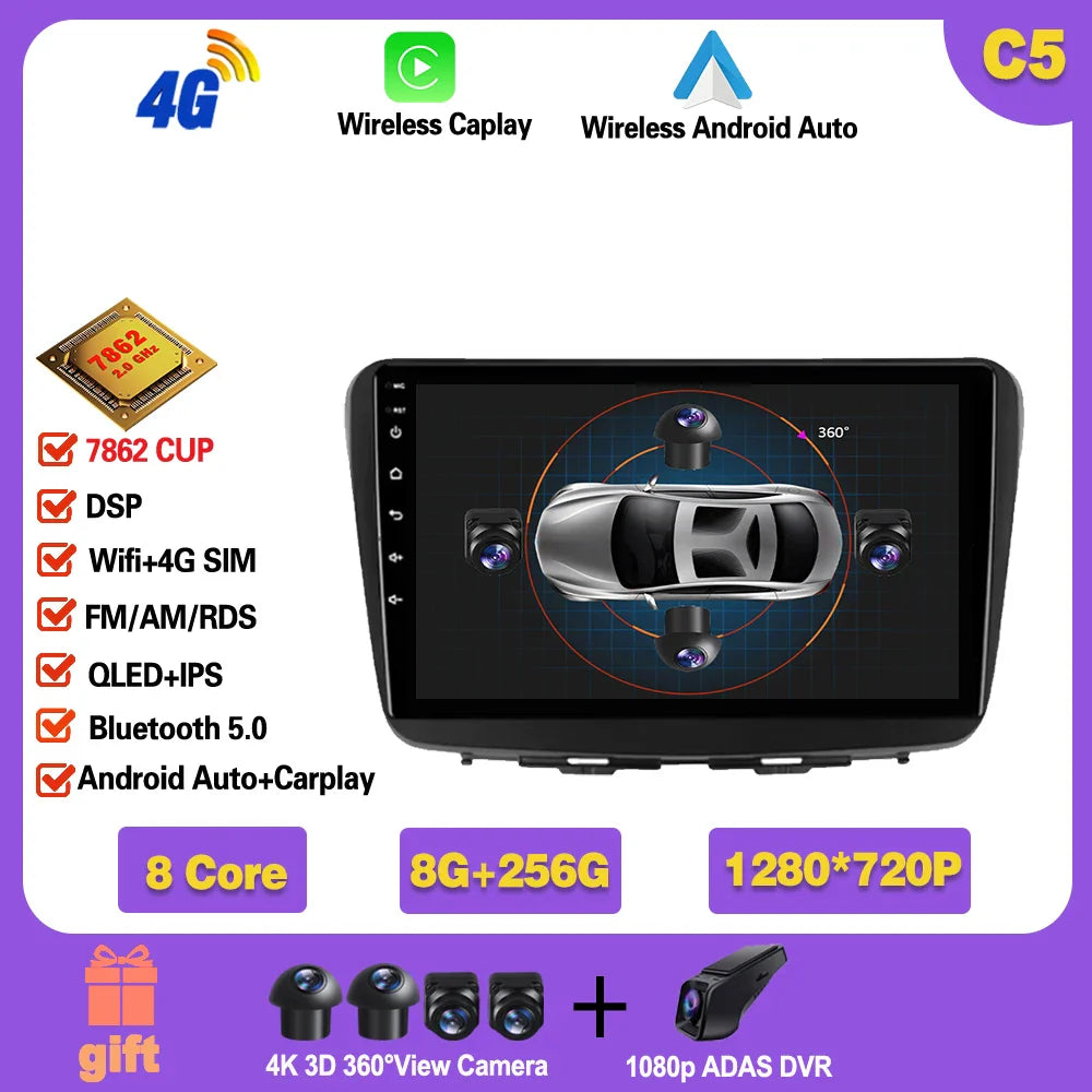 Android 14 For Suzuki Baleno 2016- 2019 GPS WIFI Screen Support Raer Camera Carplay Car Multimedia Radio Video Player Head Unit Ferrari   Android host