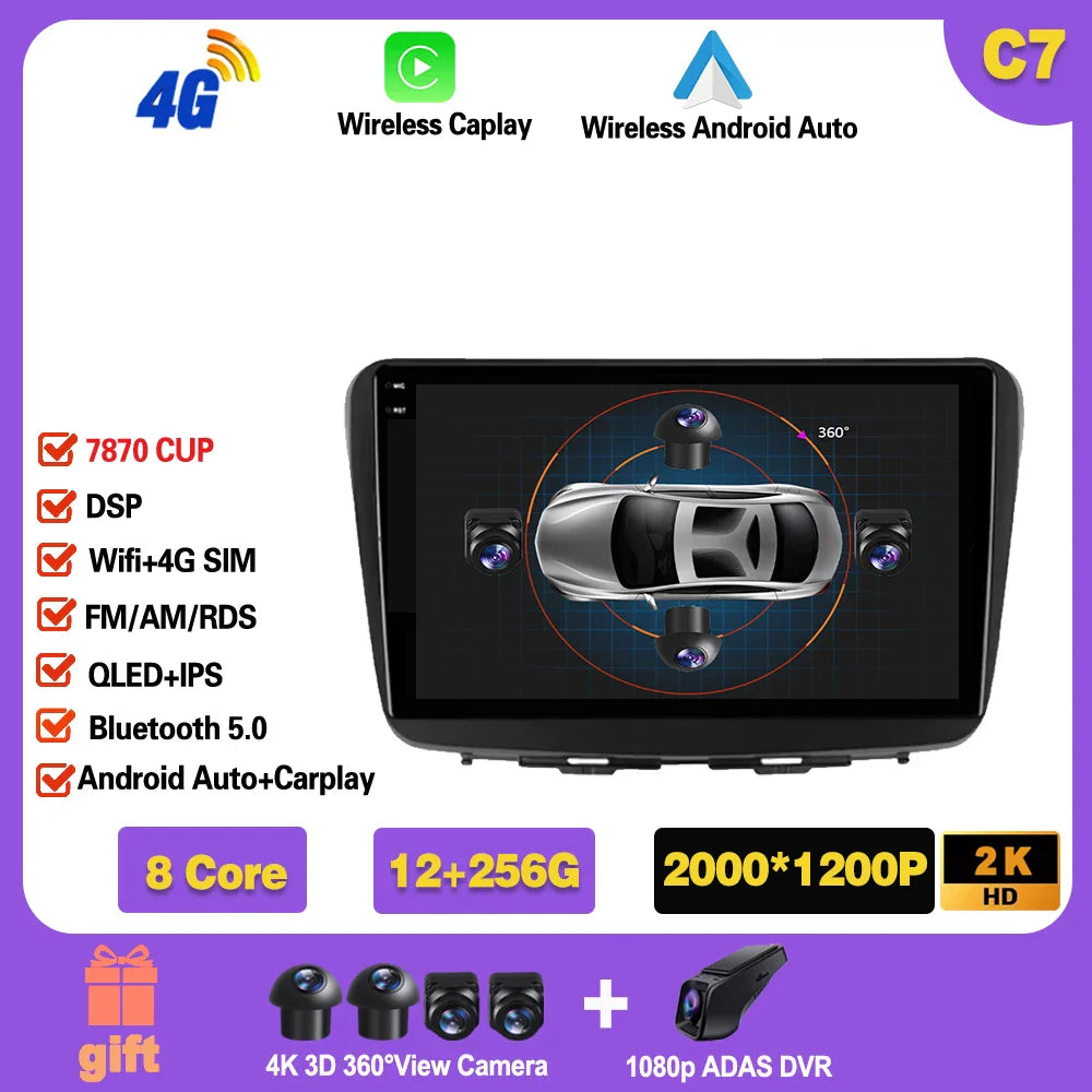 Android 14 For Suzuki Baleno 2016- 2019 GPS WIFI Screen Support Raer Camera Carplay Car Multimedia Radio Video Player Head Unit Ferrari   Android host
