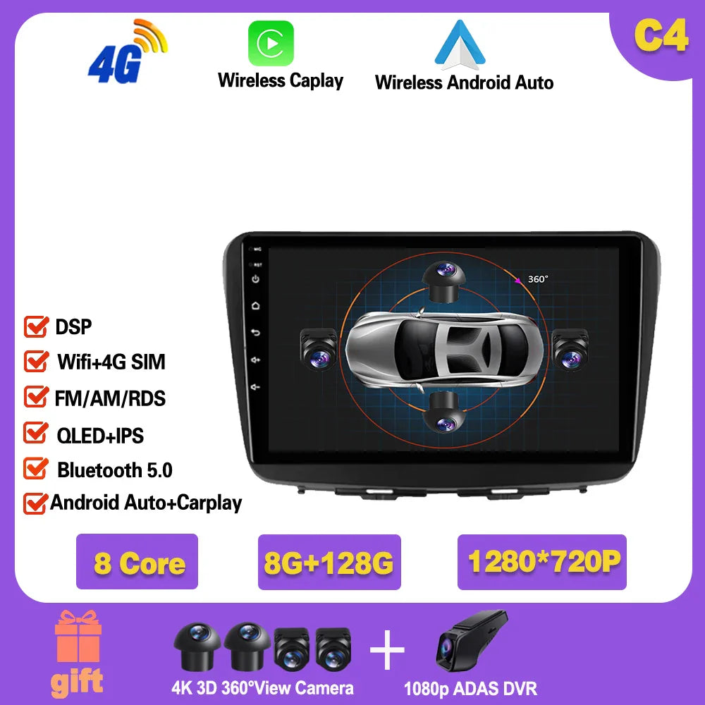 Android 14 For Suzuki Baleno 2016- 2019 GPS WIFI Screen Support Raer Camera Carplay Car Multimedia Radio Video Player Head Unit Ferrari   Android host