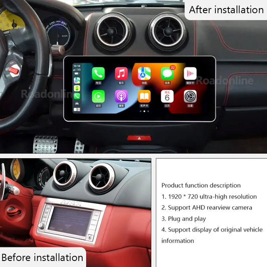 Android audio For Ferrari California 2009-2012 Android 12 12.3inch 8+256 Car Multimedia Player car intelligent systems Ferrari   Android host