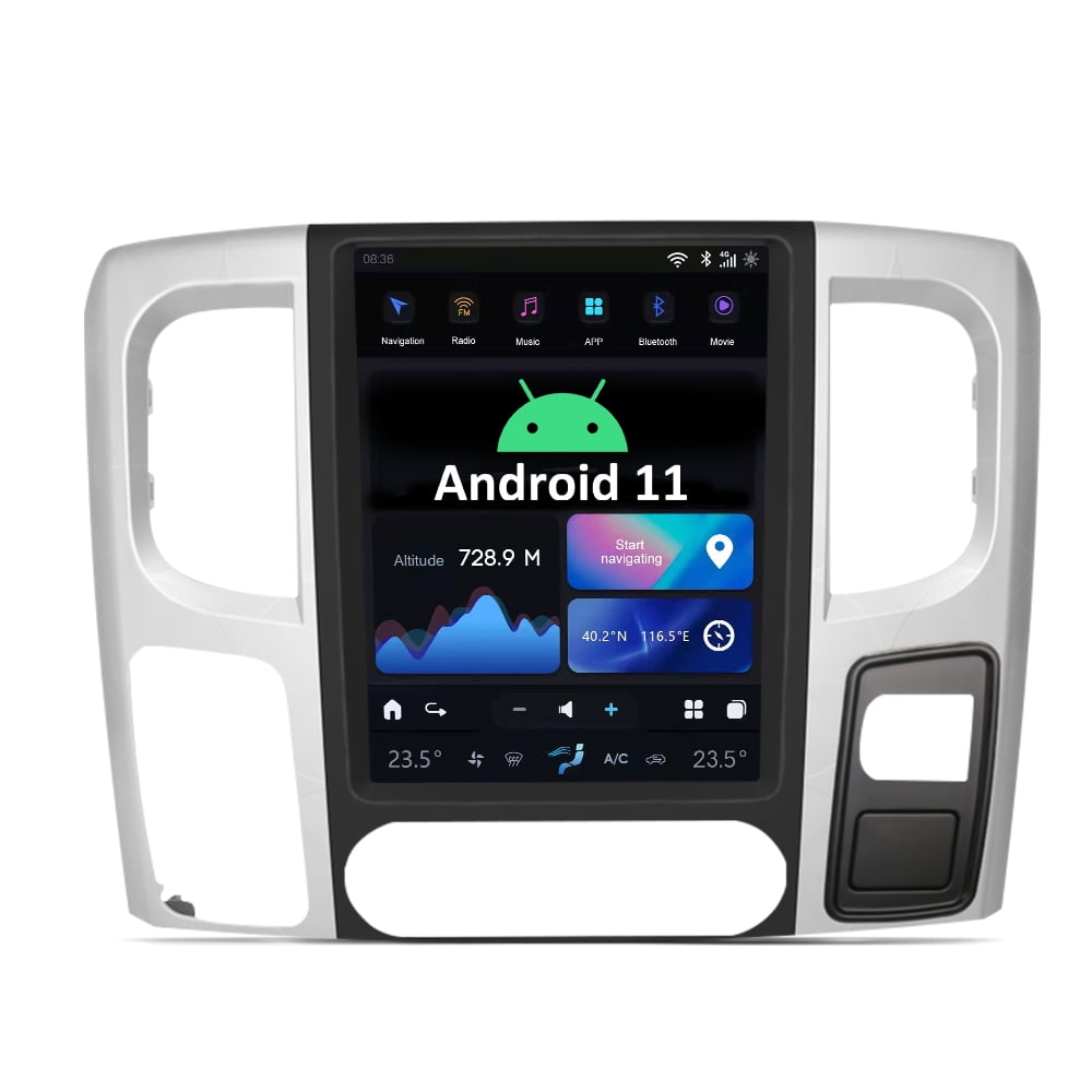 Smart Head Unit Dodge RAM 2013-2019 Large Screen Head Unit Android 11, 12.1" Inch Screen