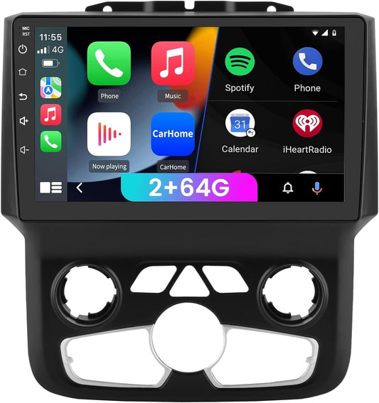 Awesafe 2GB 64GB Car Stereo Radio Compatible for Dodge Ram 2013-2019 1500 2500 3500,9 Inch Head Unit with Wireless CarPlay Android Auto GPS/FM/WiFi/USB/SWC