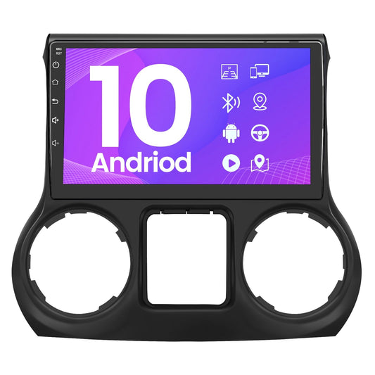 Awesafe Car Radio Stereo Carplay Andriod 12 32GB Compatible for Jeep Wrangler 2011-2014 with Android Auto 10 Inch HD Touchscreen Bluetooth GPS Navigation