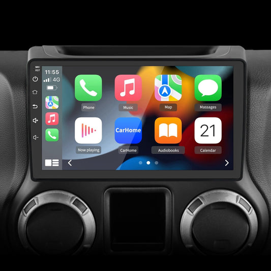 Awesafe Car Radio Stereo for Jeep Wrangler 2006-2017 Compass Carplay Andriod 12 GPS Navigation Touch Screen Built with Android AUTO Bluetooth 2G RAM 32G ROM