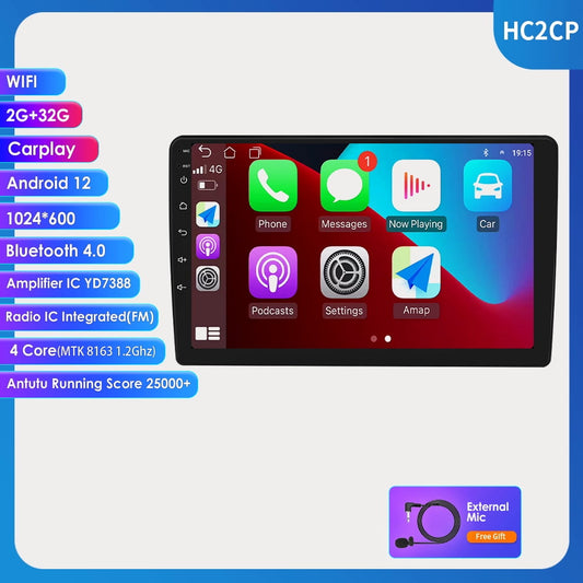 Bluetooth Android 12 Carplay GPS Navigation 2+32GB Car Stereo Radio For GMC Sierra Yukon Acadia Savana/ Chevrolet Express Impala