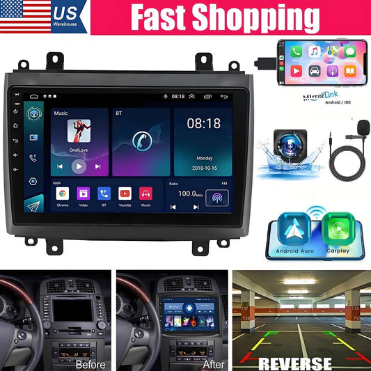 Car Radio for Cadillac CTS 2003-2007, Android 13 Stereo Replacement,Steering Wheel Control,Build in Wireless carplay Android Auto