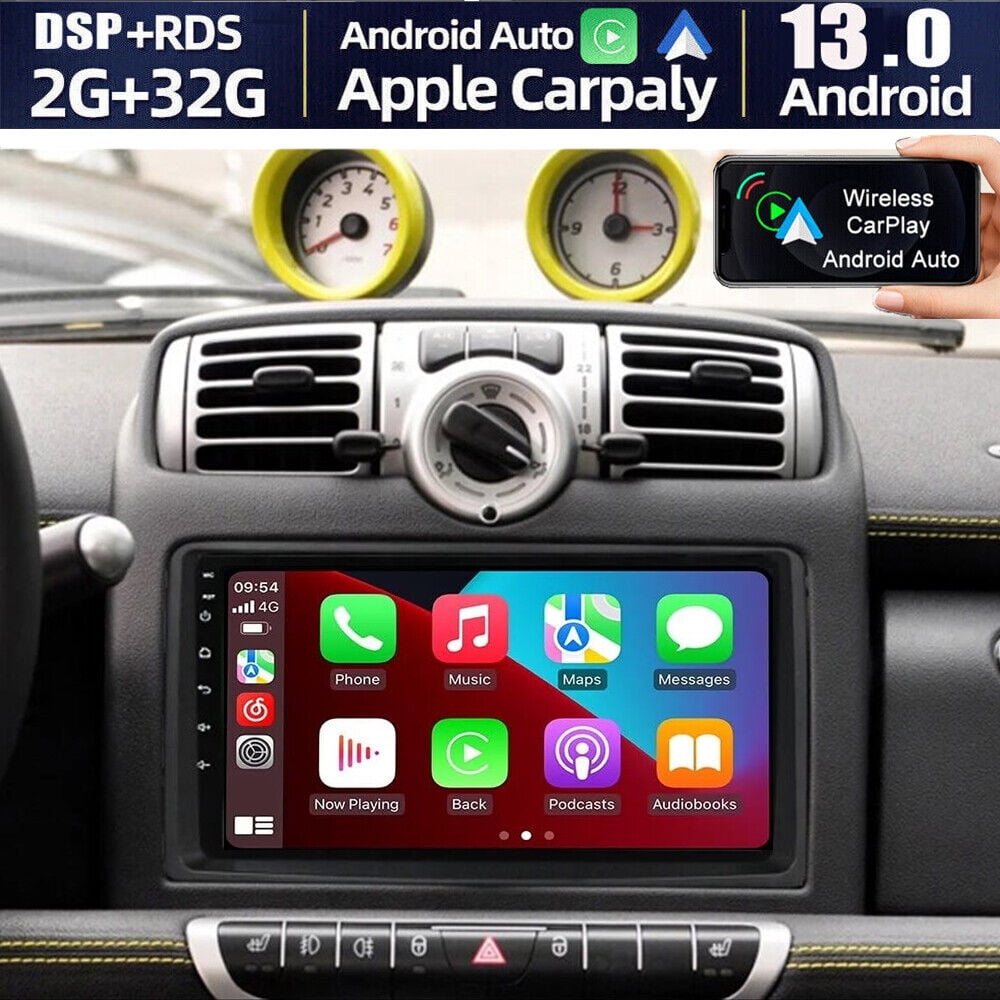 Mercedes-Benz Android Head Unit    IKASEFU Car Stereo Radio for Benz Smart Fortwo 2005-2010, 9 Inch GPS Navi Wireless CarPlay Android Auto Head Unit IPS Touch Screen FM AM RDS DSP