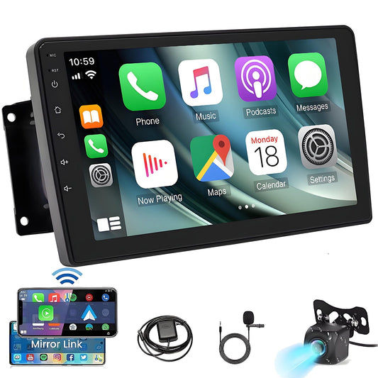Car Stereo Radio for Jeep Dodge RAM Grand Caravan with 9" Touch Screen Support Carplay Android Auto GPS FM/RDS SWC USB