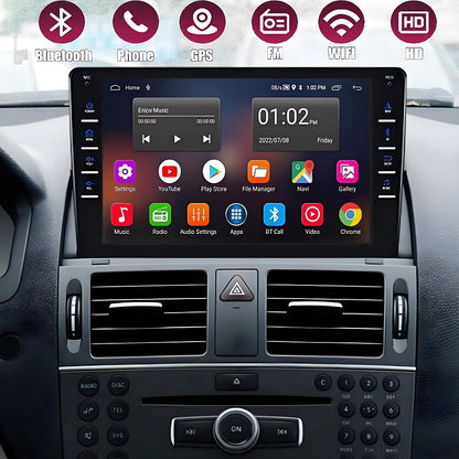 Mercedes-Benz Android Head Unit    IKASEFU Car Stereo for Mercedes Benz W204 S204 2006-2011 Support Wireless Carplay Android Auto with 9” Touchscreen 2+32G HiFi WiFi GPS Navigation Radio