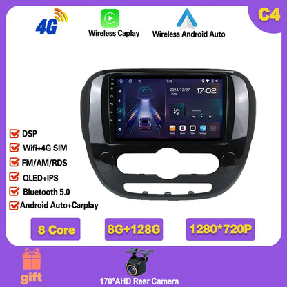 Carplay Auto WiFi For Kia Soul 2 PS 2013 - 2019  Android 14 Car Radio Multimedia Video Player Navigation GPS No 2din 2 din dvd Ferrari   Android host