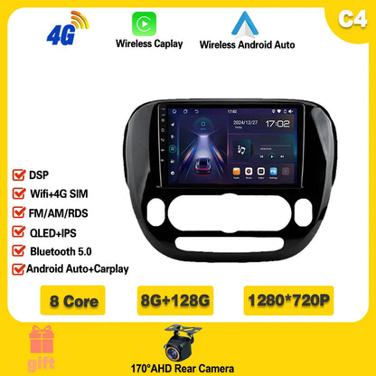 Carplay Auto WiFi For Kia Soul 2 PS 2013 - 2019  Android 14 Car Radio Multimedia Video Player Navigation GPS No 2din 2 din dvd Ferrari   Android host