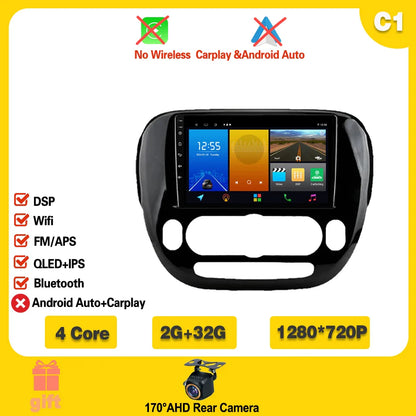 Carplay Auto WiFi For Kia Soul 2 PS 2013 - 2019  Android 14 Car Radio Multimedia Video Player Navigation GPS No 2din 2 din dvd Ferrari   Android host